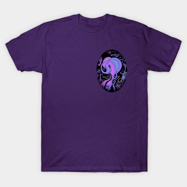 Psychedelic Elephant (Round/Apparel) T-Shirt by GiancarloFiorenzo